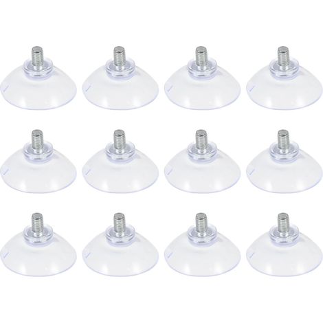Ventouses à vis transparentes s pour surfaces en verre, lot de 12 (1/5)