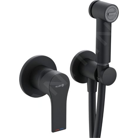 Kludi Zenta SL - Robinet de bidet encastré avec douche, avec corps, noir mat 489983965 (1/2)