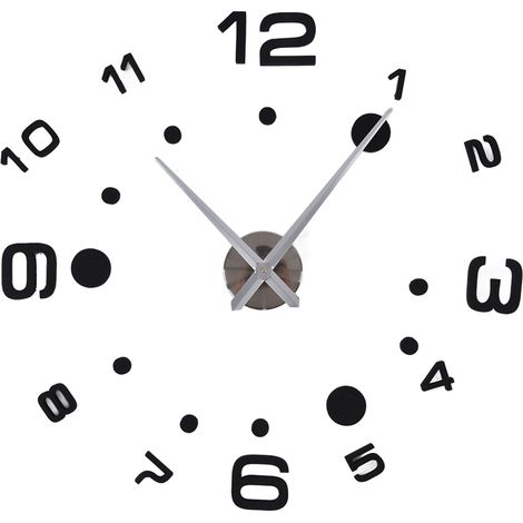 Kit d'horloge murale numérique 3D à monter soi-même avec échelle autocollante, décoration intérieure durable (1/5)