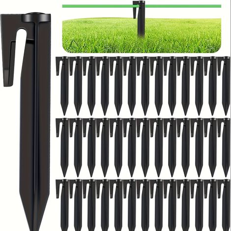 100 piquets de délimitation pour tondeuse à gazon - Adaptés aux bordures de jardin, longueur 8,5 cm (3,34 pouces). (1/5)