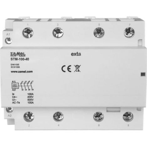 Contacteur d'installation modulaire 100 A 4 ohms 230 V CA type : STM-100-40 EXT10000302
