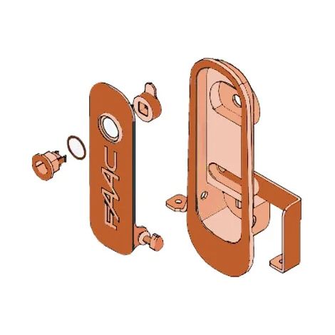 Groupe levier de déverrouillage pour motorisation de portail FAAC C720 – Compatible coupure de courant – 63000707 (1/3)