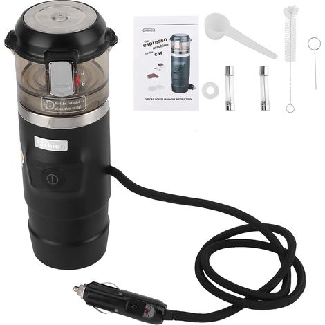 Cafetière portable, 12V, 65ml, inox, auto-chauffante, pour voyage (1/5)