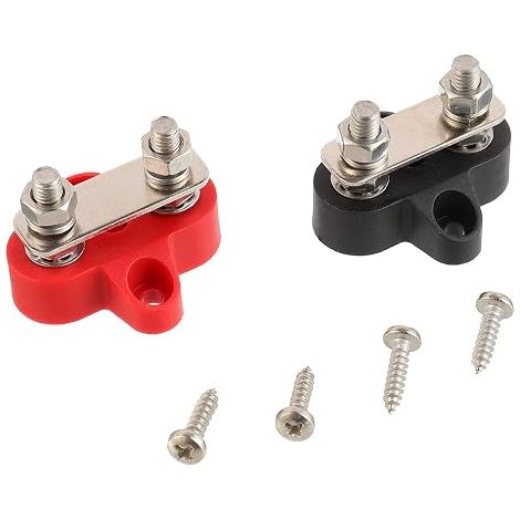 M6 Terminal Block Battery Terminal Block 12-48V DC Bus Bar for RV Truck Camper Boat (1/5)
