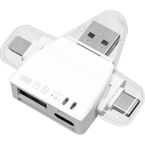 SD-Kartenleser, Multi-Kartenleser (SD/TF) + USB-OTG-Audioadapter + Ladeadapter für Digitalkameras (1/5)
