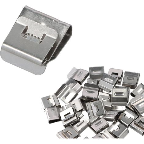 Lot de 30 clips de fixation en acier inoxydable pour câbles photovoltaïques et panneaux solaires, pour une installation facile sur les châssis de remorques et la gestion des câbles électriques. (1/5)