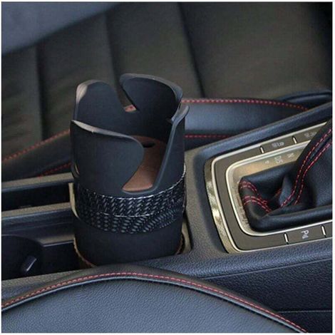 Porte-bouteille et porte-gobelet pour voiture, porte-gobelet pour voiture, boîte de rangement pour voiture, noir, 1 paquet