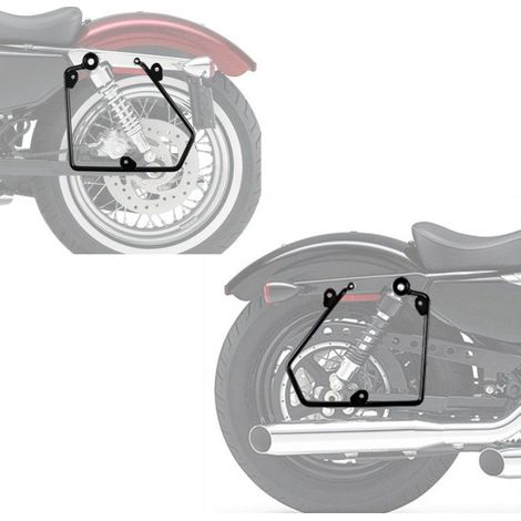 Supporto Ecarteur di Sacoches compatibile con Harley Davidson Sportster 95-15 sinistro SHL Craftride + Supporto Ecarteur di Sacoches
