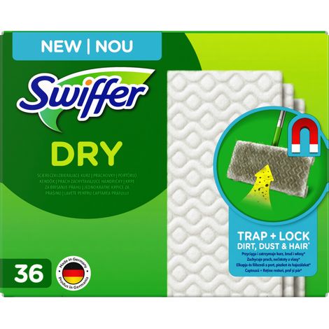 Paños de recambio electrostáticos Swiffer para fregona seca, 36 unidades. (1/5)
