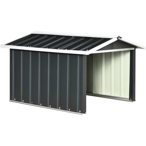 Abri de jardin pour tondeuses robotisées - garage pour tondeuses robotisées - tôle d'acier grise, idéal pour le camping, les pique-niques et les repas en plein air