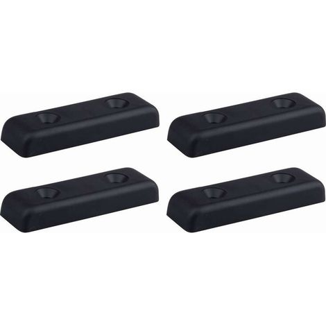 – Patin glisseur rectangulaire à visser 100 x 30 x 15mm – Plastique noir – Lot de 4 – Protection sol parquet et plancher anti rayure (1/2)