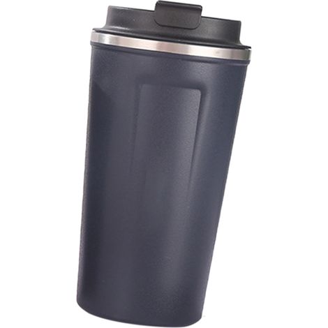 Tasse isotherme en acier inoxydable 304 avec couvercle et verrouillage de sécurité, grande capacité (510 ml), idéale pour le bureau (bleu). (1/5)