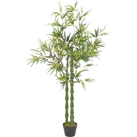 vidaXL Plante artificielle avec pot Bambou Vert 160 cm (1/2)