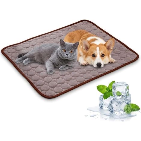 Tapis de Rafraichissant Chat, Durable Tapis Refroidissant pour Chat Portable, Couverture Rafraichissante Chiens Chaleur Matelas Réfrigérant Animaux, Lavable, Anti-Morsures (1/5)