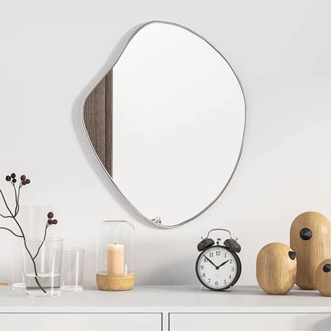 vidaXL Espejo de pared plateado 50x40 cm (1/5)