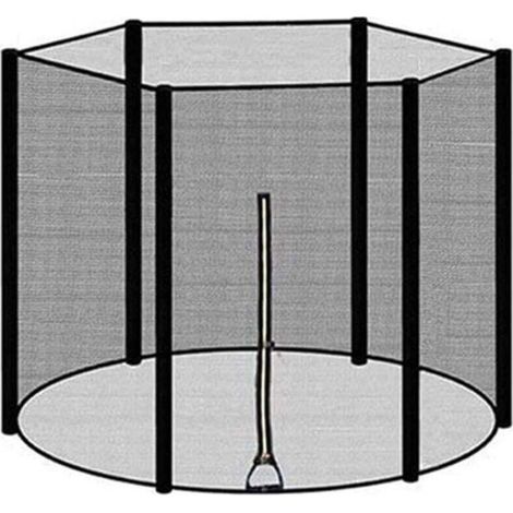 Tonchean – Trampolin-Sicherheitsnetz – Dichtes 120 g/m² PE-Nylon – Höhe 163 cm – 6 Stangen für optimale Sicherheit
