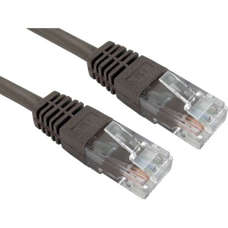Câble Ethernet catégorie 5e UTP RS PRO, Marron, 20m PVC Avec connecteur Droit ( Prix pour 1 )