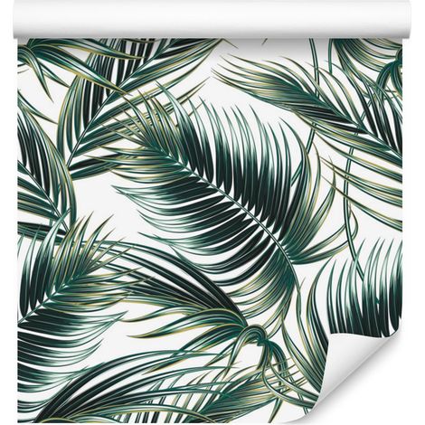 Papel pintado de hojas de palmera de moda para salón y dormitorio, 50x1000 cm. (1/5)