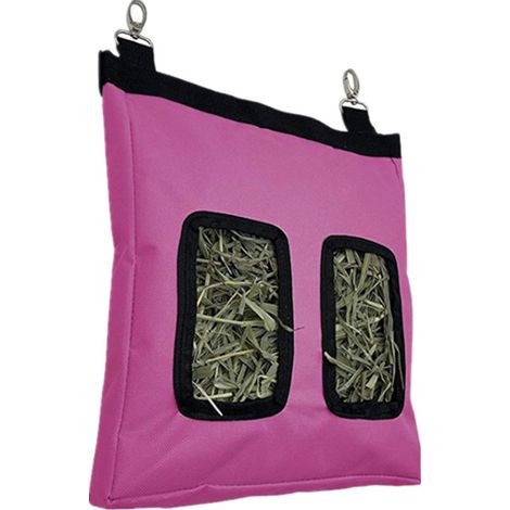 rose Suspendu Sac Feeder Mangeoire à Foin pour Lapin Cobaye Suspendu Sac d'alimentation Chinchilla Alimentation Sac De Foin Sac d'alimentation pour Animaux De Compagnie (1/5)