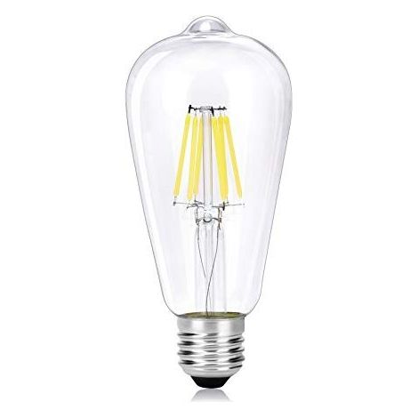 Lampadina led filamento vintage 8w attacco grande E27 trasparente luce bianco freddo calda lineare a basso consumo Luce Fredda