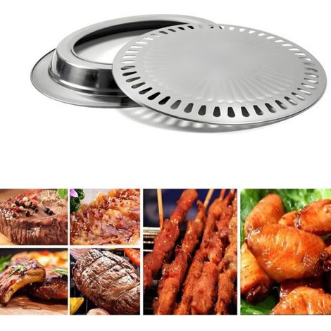 Poêle à griller coréenne, barbecue coréen, poêle à griller ronde antiadhésive sans fumée pour l'extérieur (1/5)