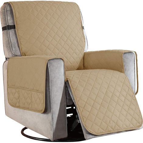 Housses siège chaise fauteuil inclinable réversible imperméable poches latérales élastiques (1/4)