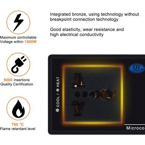 Régulateur de température numérique, sortie de thermostat pour reptiles contrôlés avec mode de chauffage et de refroidissement pour congélateur coffre, brassage domestique, incubation de reptil