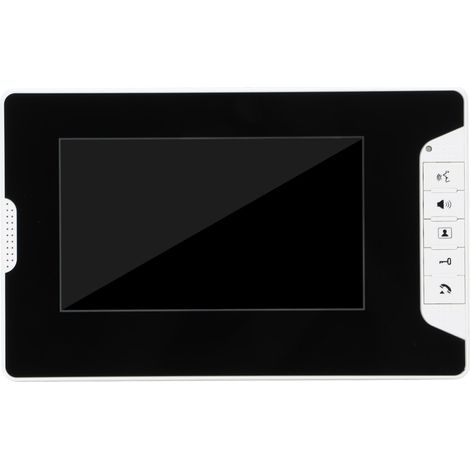 Interphone vidéo filaire avec sonnette vidéo, écran 7 pouces, déverrouillage à distance, fonction de surveillance et 16 sonneries. Compatible avec les prises américaines. (1/5)