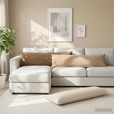 vidaXL Cushion Cover HOUTEN Brown 40 x 145 cm Chenille Fabric (1/5)