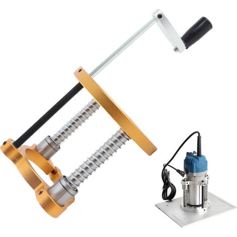 Table élévatrice inversée de 65 mm pour fraiseuse électrique, idéale pour le rainurage, le tenonnage, le détourage, le chanfreinage et le lavage. (1/5)