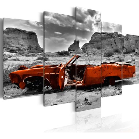 Tableau Imprimé "Orange Car" 50 x 100 cm (1/2)