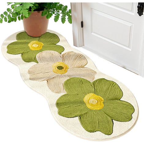Universeller Schlafzimmerteppich mit Blumenmuster – Rutschfester und weicher Teppich aus strapazierfähigem Material, eine komfortable Lösung für die Inneneinrichtung, die Wärme und Geborgenheit vermit