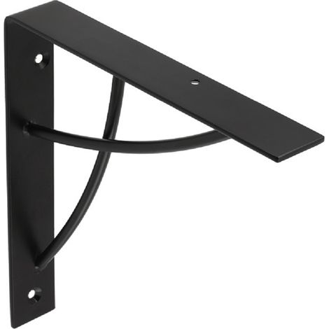 Wandkonsole Mod. Neo Schwarz matt Garderobenkonsole 180x180mm Regalwinkel (1/4)
