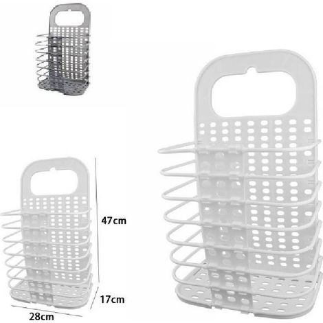 TRADE SHOP - Portabiancheria Cesto Pieghevole Portaoggetti Biancheria Casa Bagno 70527 - (1/2)