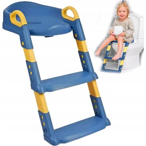 Housse de siège de toilette, échelle de toilette pour enfants, marches d'escalier de toilette bleues (1/5)