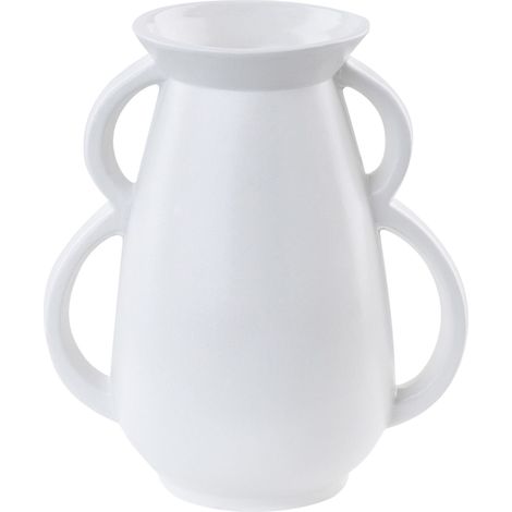 Flower Vase KOROPI Ceramic 19 cm White