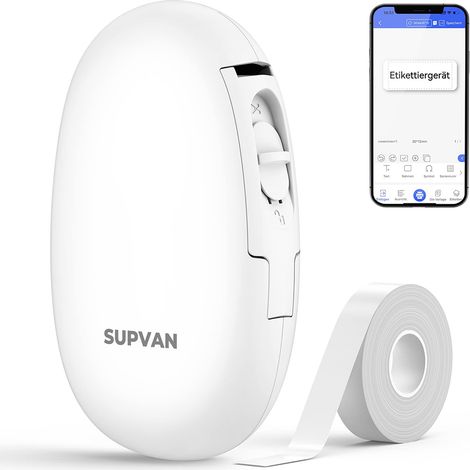 1 étiqueteuse, imprimante portable sans encre, Bluetooth, résolution 203 dpi, largeurs 12/15/114 mm, pour maison, école, bureau (1/5)