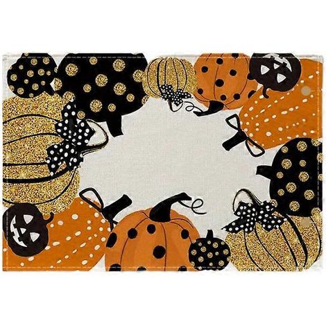 Nappe décorative d'Halloween avec citrouille et fantôme, décoration pour table à manger, table basse, nappe pour table à desserts, ambiance, accessoires, fond