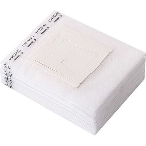 Filtres à café - 74 x 90 mm - Blanc - Sachets de café pour le camping - Sachets de café avec filtre anti-gouttes - Lot de 100 (1/5)