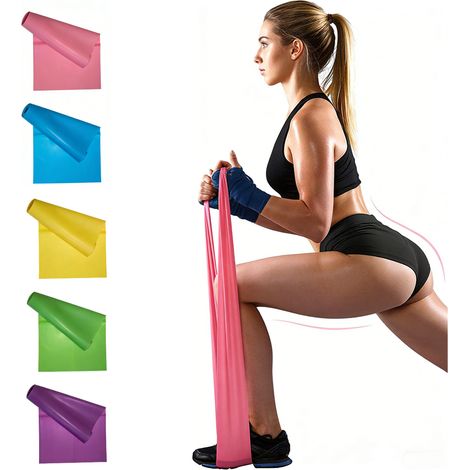 Bande élastique de fitness (1,5 mètre) - Bande de résistance unisexe pour le yoga, le Pilates et le renforcement musculaire (1/5)