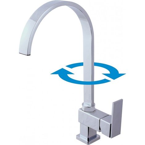 Mitigeur évier pivotant LOIRA 35,5 cm laiton chromé (1/3)