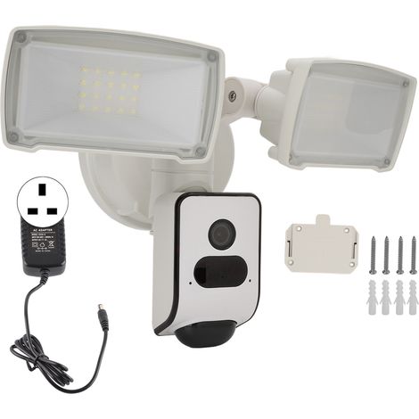 Caméra projecteur 3MP IP65 étanche vision nocturne audio bidirectionnel angle 120° détection mouvement pour maison villa prise UK (1/5)