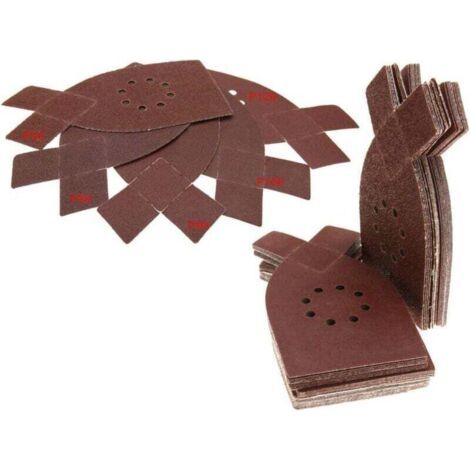 Lot de 50 feuilles de papier abrasif pour ponceuse Black & Decker KA220G KA230 Mouse papier abrasif grain 40,60,80,100,120,