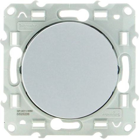 SCHNEIDER ELECTRIC Poussoir Odace, Gris Aluminium (1/4)