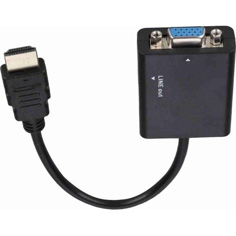 Câble adaptateur convertisseur HDMI vers VGA portable 1080p et câble audio USB 3,5 mm (1/5)