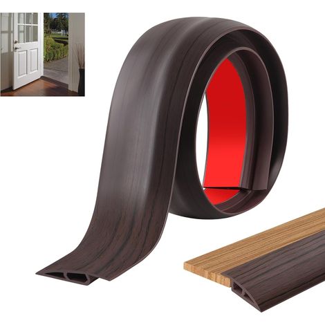 100cm×7cm Bande de transition PVC auto-collante Résistante à l'usure et aux rayures, idéale pour transitions de plancher et bordures en cuisine/salle de bain(grain noyer noir) (1/5)