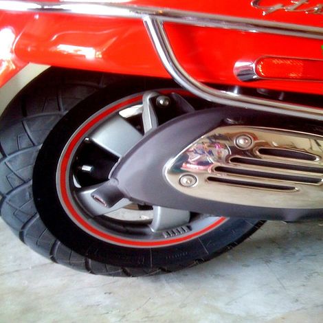 Strisce per cerchi Scooter adesive rifrangenti materiale 3M Colore - Arancione