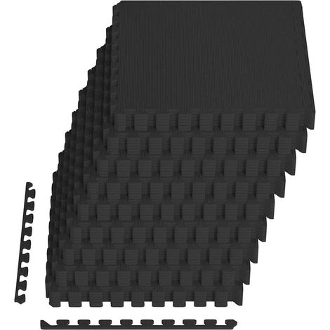 Lot de 54 Tapis de sol Tapis de salon Style Moderne - 4,86㎡ Mousse EVA Noir BV444301 - BonneVie (1/5)