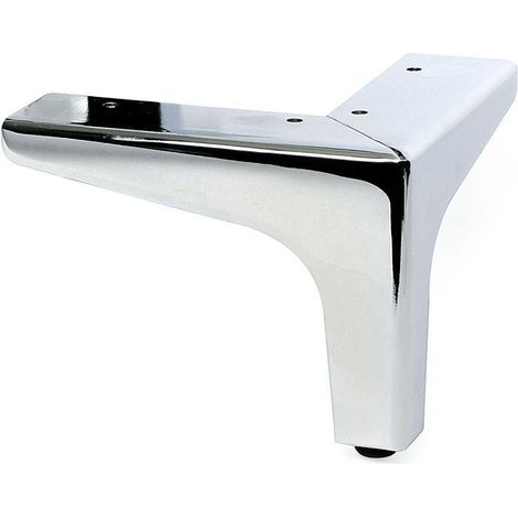 Q&Q pata metal hilda h100 135x135 cromo , La pata metálica Hilda es ideal para sofás y muebles, fabricada en metal duradero, con un acabado en cromo y una al (1/2)