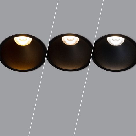 Foco Downlight LED 12W Corte Ø 75 mm Deep 4000K Negro Blanco Neutro (1/5)